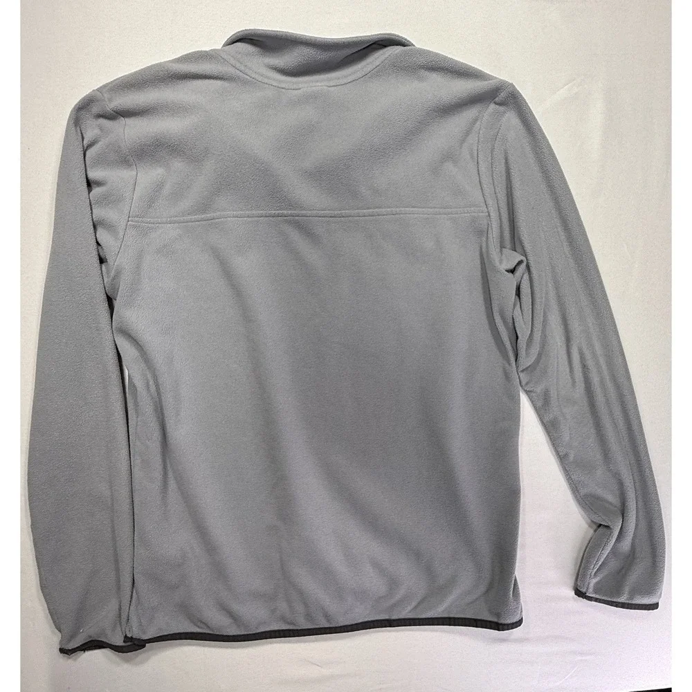 The North Face Men's Gray Fleece 1/4 Zip Logo Mock Neck Pullover Sweatshirt M